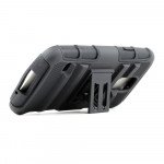 Wholesale Samsung Galaxy S5 Armor Shell Case Stand and Holster Clip (Black Black)